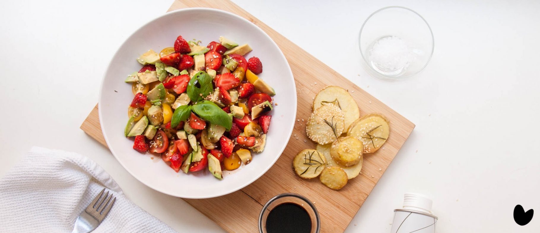 Sommersalat mit selbstgemachten Potato Slices