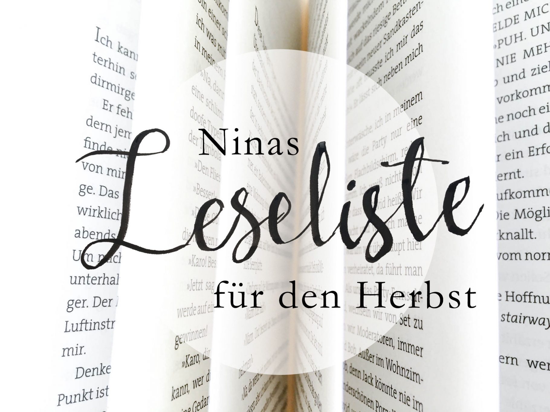 Leseliste für den Herbst | Nina