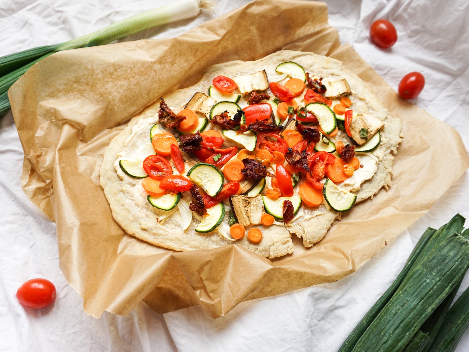 Spring Vibes –<br>Veganer Flammkuchen