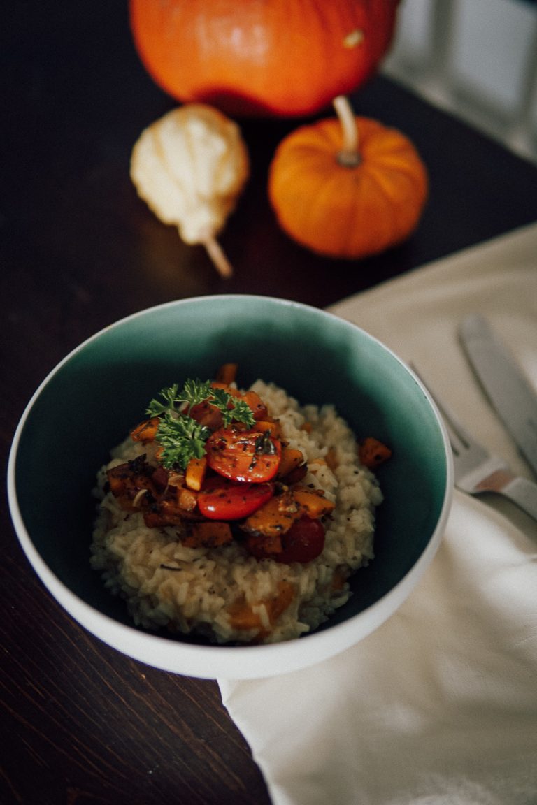 Kürbisrisotto mit karamellisierten Tomaten - the ladies.