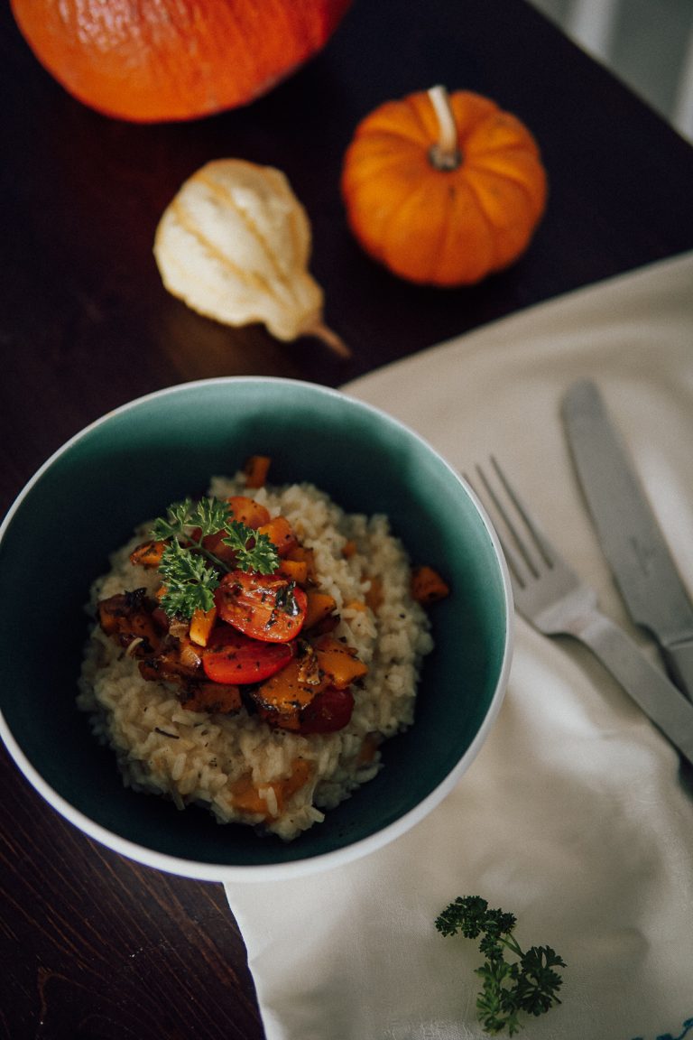 Kürbisrisotto mit karamellisierten Tomaten - the ladies.